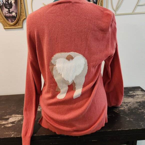 Orange Corgi Long Sleeve Sweater - Picture 2 of 2